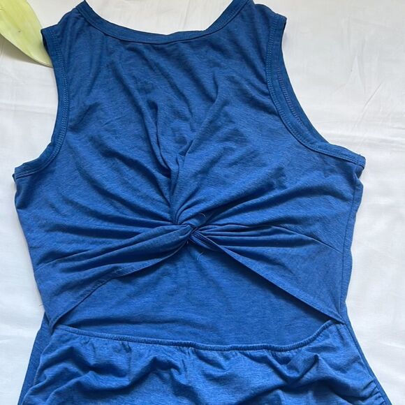 ⭐️TWIST Knot Front Bodycon Sleeveless Hollow Out Casual Mini Dress⭐️ - Picture 3 of 5